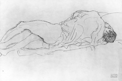 Casal na cama, c.1915 de Gustav Klimt